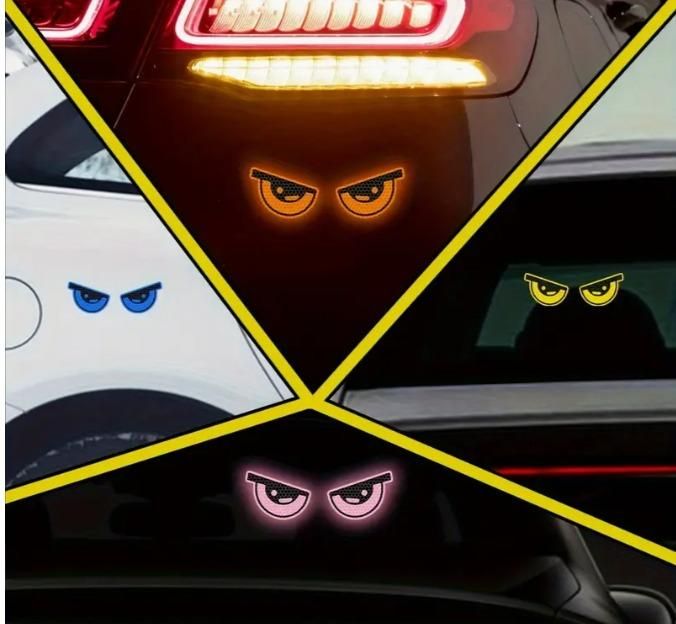 2 Pieces Monster Eyes Car Reflective Stickers